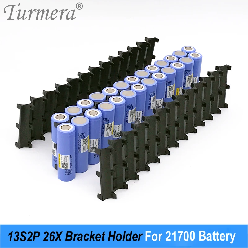 

Turmera 13S2P 26X 21700 Holder 21700 Battery Bracket Spacer Assemble for 36V 48V Electric Bike or Escooter Batteries Use 10Piece