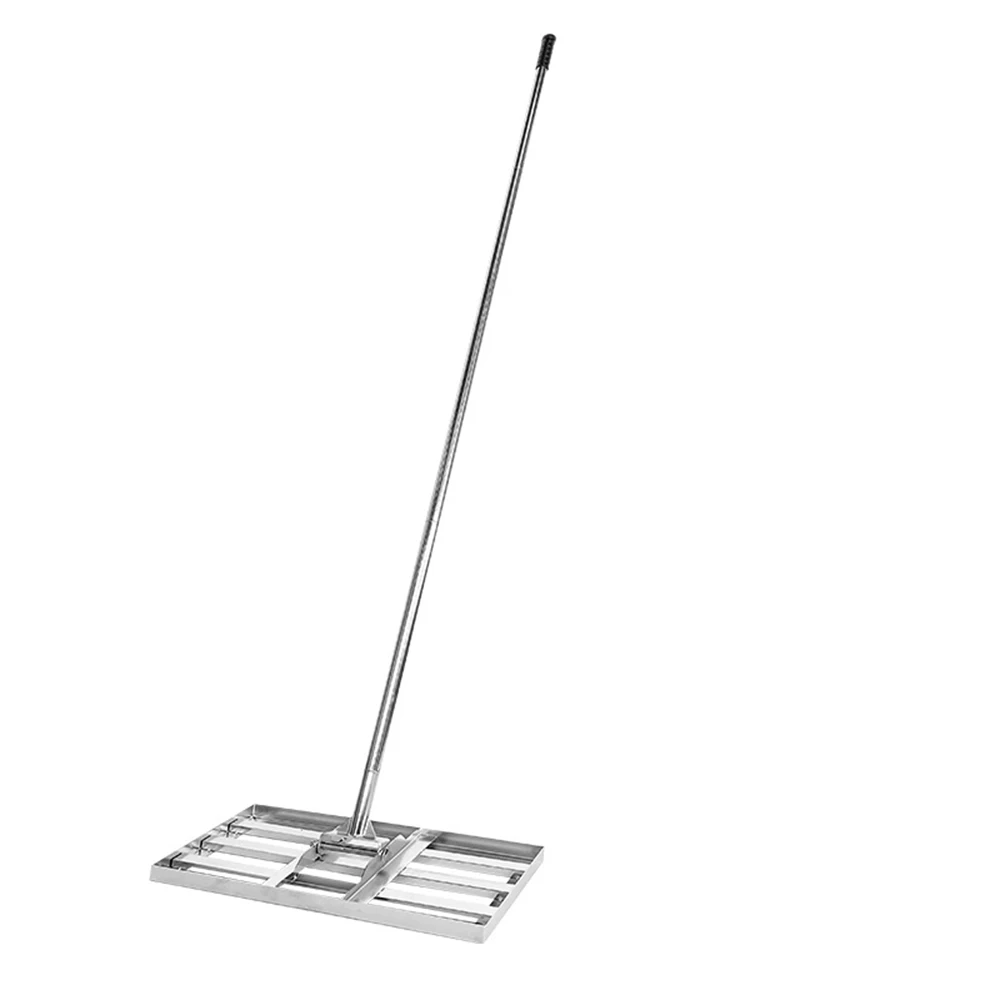 Soil leveling push Golf lawn leveler Garden soil trimming promotion Stainless steel pusher 75x25x2.5cm 2m Handle