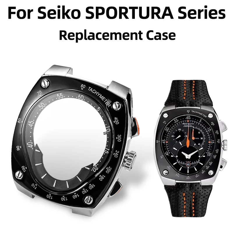 

Для серии Seiko Sportura корпус из нержавеющей стали SNL015 SNL017 SNA595 SNL029J01 SNL029J02 7L22A сменный металлический корпус стеклянный корпус