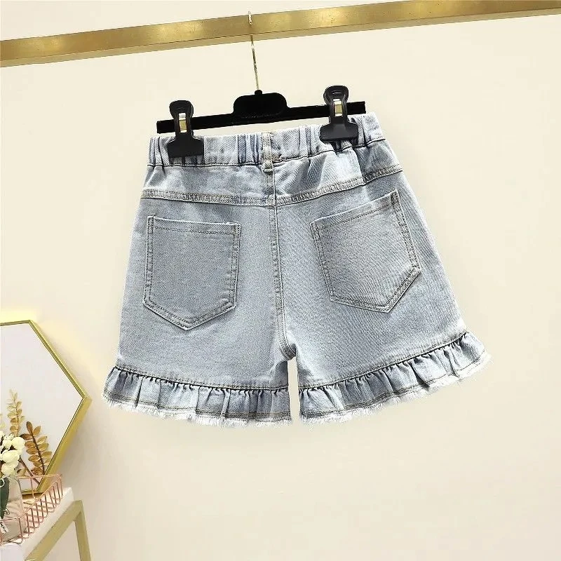 Girls Shorts 4-16Y Children Autumn Casual Pants for Boys Kids Solid Jean Shorts Pants Teeanger Pants with Pockets Suits