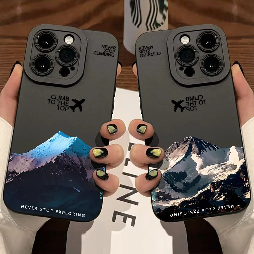 Luxury Peak Aircraft North Phone Case For Xiaomi Redmi A3 14C 13C 12C 10C 9T Note 13 12s 12 11 10 9S Pro Plus 4G 5G Back Cover