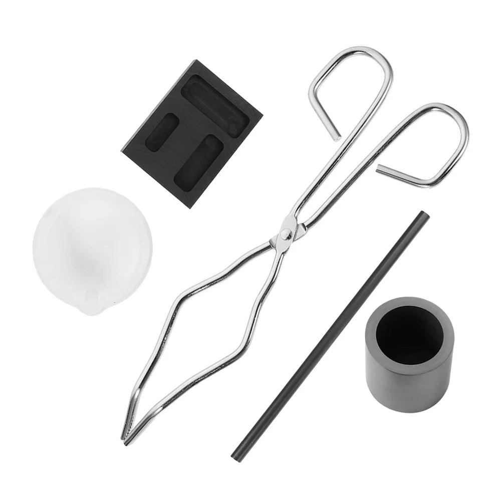 1 Set Jewelry Tools Kit Ingot Mold Crucible Casting Metal Melting Silver Gold Refining Supplies Tool For Diy Foundry Workshop