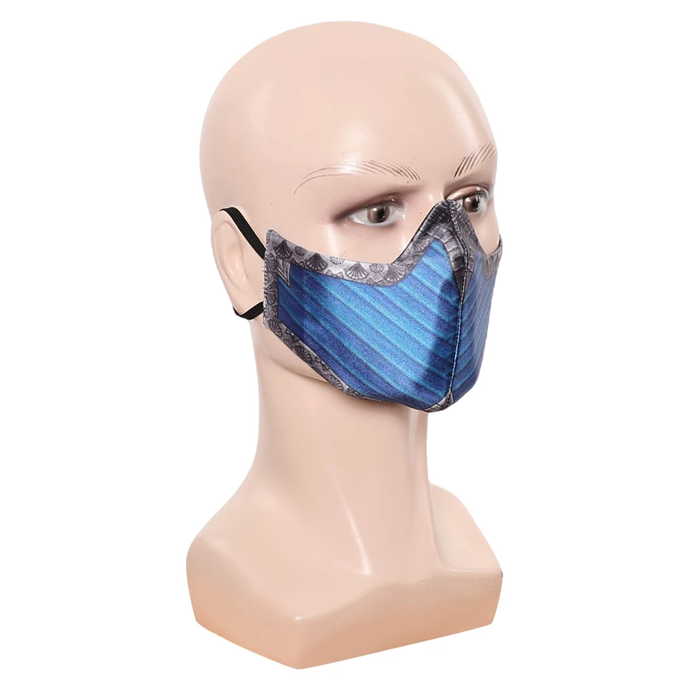 Mortal Kombat 2 Kitana máscara azul casco mascarada diadema trajes de Halloween traje de fiesta accesorios de ropa de fantasía