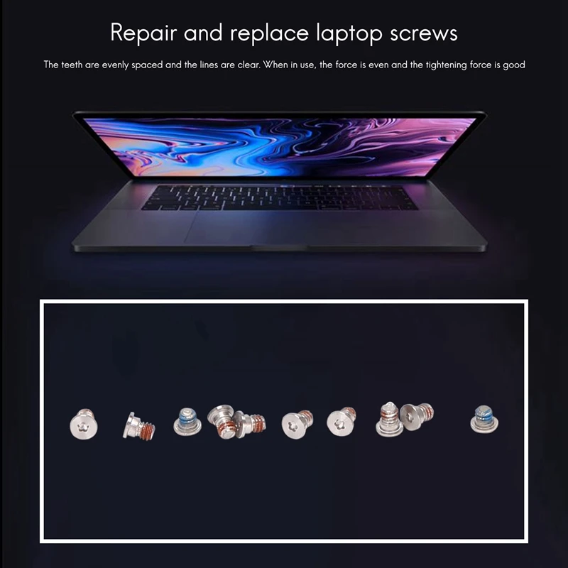 A013 10 Buah Sekrup Casing Bawah untuk Macbook Pro Retina A1425 A1502 A1398 Set Sekrup 2012-2015 Tahun