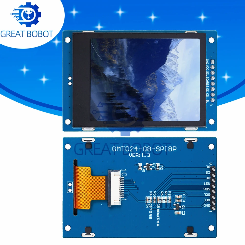 2.4 inch TFT SPI 65K Display 240*320 Smart Display Screen 8P Drive IC ST7789 Drive IC Module