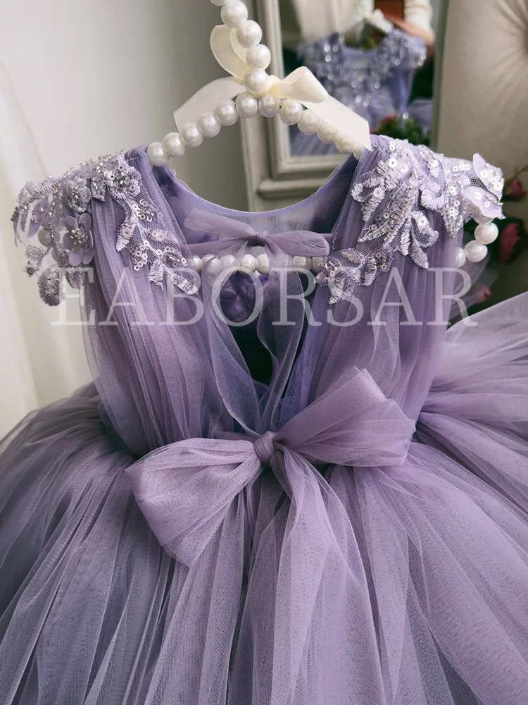 Neues Kinder-Paillettenkleid für Klavieraufführungen, Geburtstagsfeiern und Mädchenpartys A5021 Großhandel Mädchen-Abendkleider – Detail 7