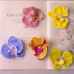 2pcs Scrapbooking Butterfly Orchid Artificial Flower Handmade Korean Style Artificial Butterfly Orchid DIY 8.5cm