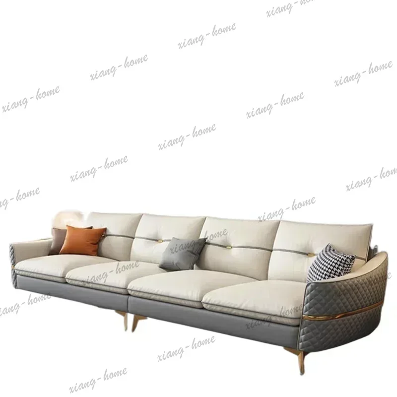 FG House Elegant SofaS Leather Nordic Modern Sectional Sofas Lazy Living Room Universal Individual Princess Divano Trendy Furnit