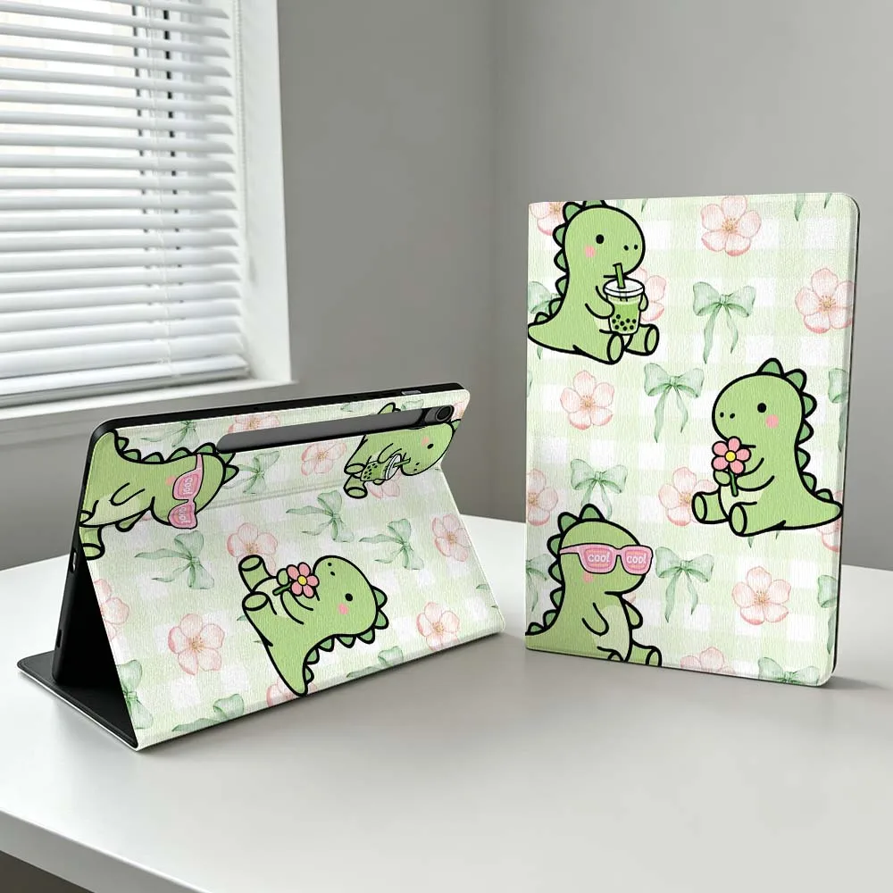 Cute Kawaii Dinosaur Gift For Samsung Galaxy Tab S11 S10 S9 S8 S7 S6 A11 A10.1 A9 A8 A7 Ultra FE Plus Soft Tablet Case