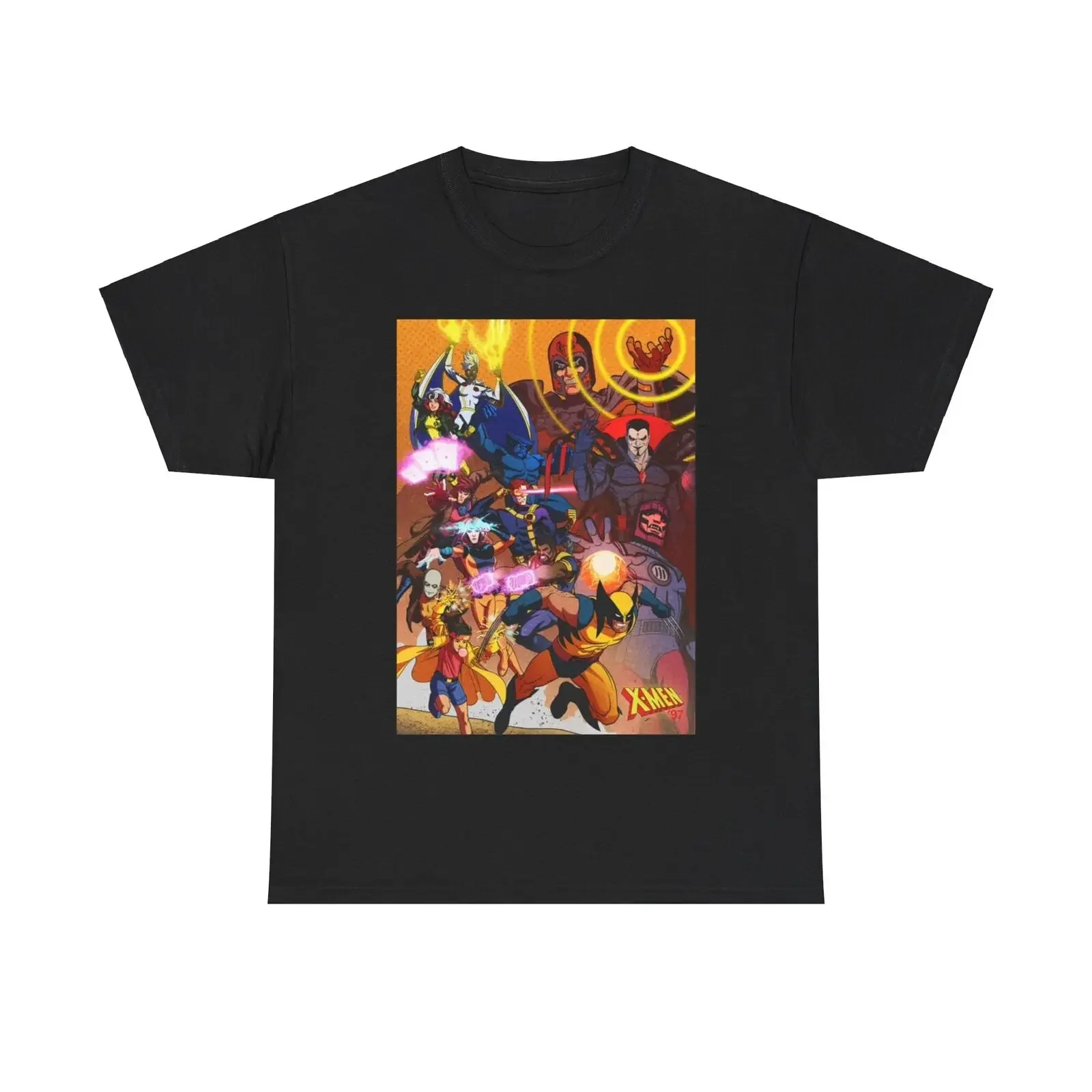 Cartoon Graphic Tee Xmen Comic Book Retro Vintage Tee Unisex Heavy Cotton Tee