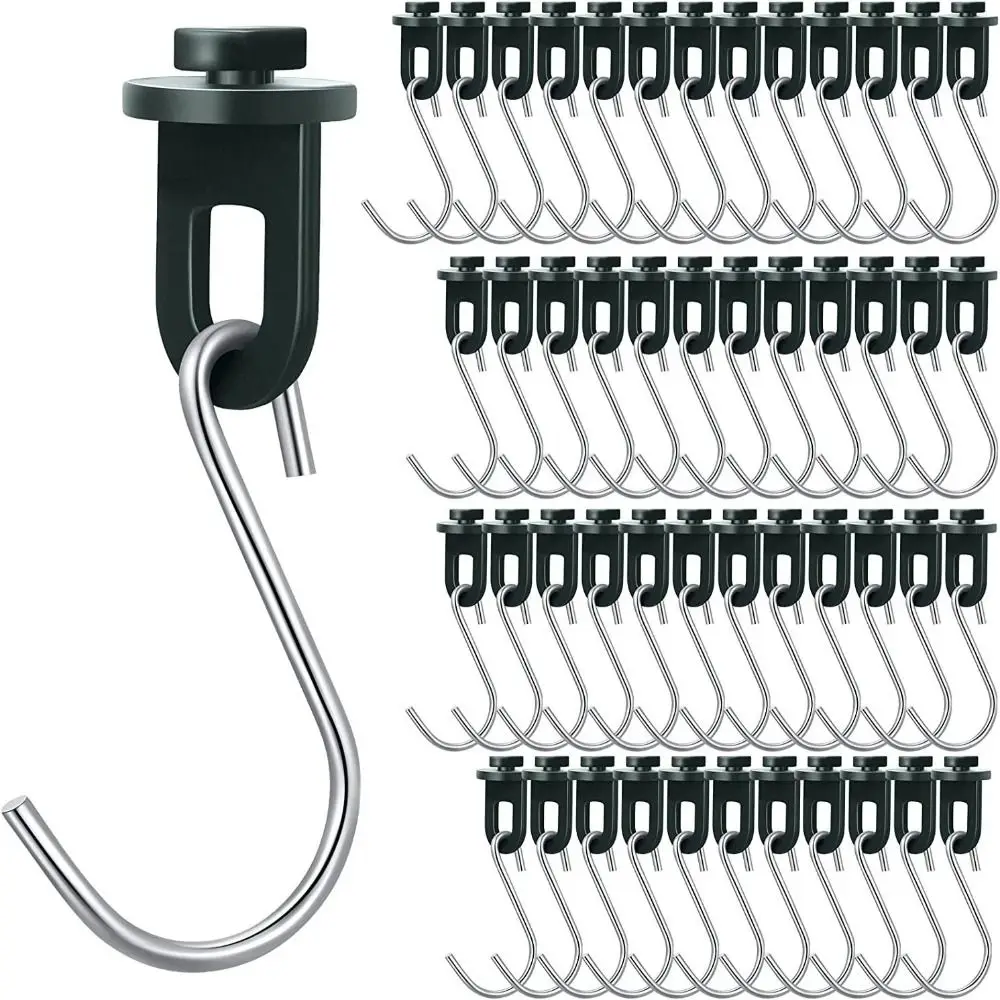 10/50PCS Durable Stainless Steel Greenhouse Fixing Clips Hanging Plants Garden Supplies Twist Clips S Hooks Outdoor Garden