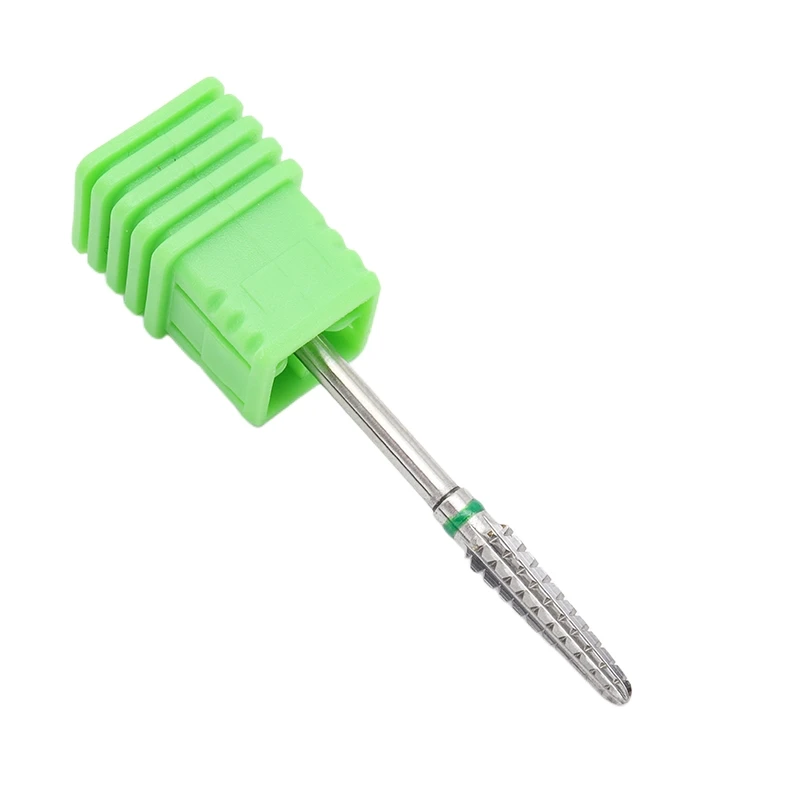 Carboneto de tungstênio cone broca do prego bit 3/32 "bocados de rebarbas giratórias para manicure acessórios broca elétrica ferramenta de trituração do prego