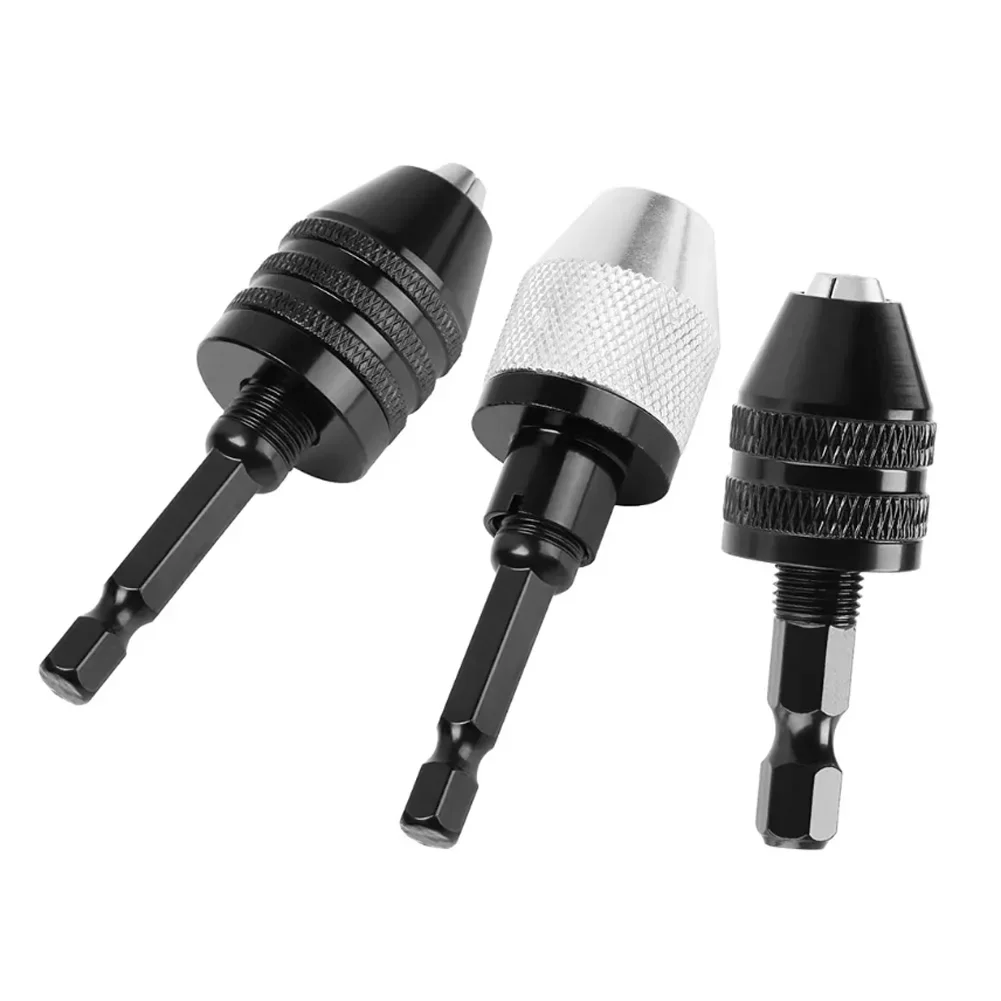 Drill Chuck 3JAW Hex Shank 6.35mm Quick Change Adapter For 100 Angle Grinder Electric Drill Converter High Speed Steel