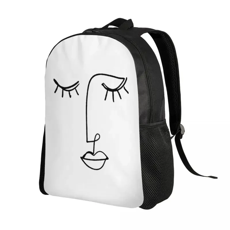 Custom One Line Face Art Backpacks for Men Women Waterproof College School Pablo Picasso Bag Printing Bookbags