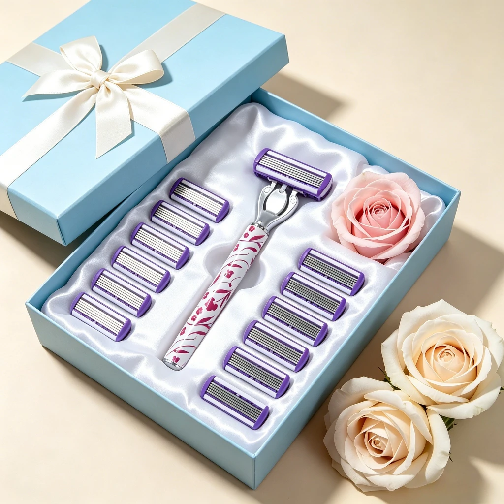 Men's Manual Razor 6-Layer Precision Blade System Replaceable Refills, Long-term Use, Men & Women Suitable Great Gift Idea