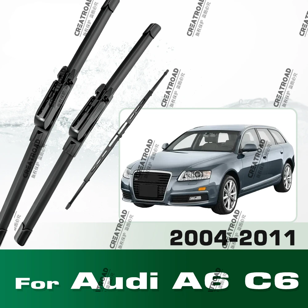 Für Audi A6 C6 2004-2011 2005 2006 2007 2008 2009 Scheibenwischer Vorne & Hinten Wischerblätter Windschutzscheibe Fensterbürsten 22"+22"+14"