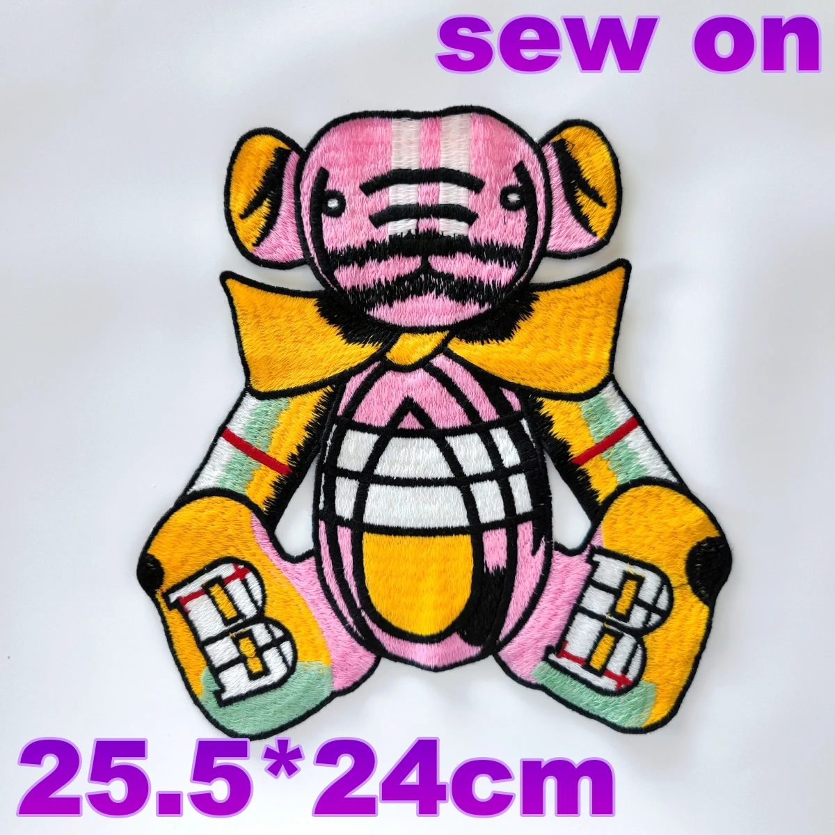 large embroidery big chenille patch bear animal cartoon badges bears appliques patches for clothing ID229191