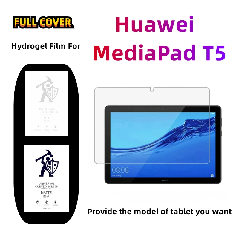 2pcs Matte Hydrogel Film For Huawei MediaPad T5 HD Screen Protector For Huawei MediaPad T5 10.1 inches Frosted/Clear Full Cover