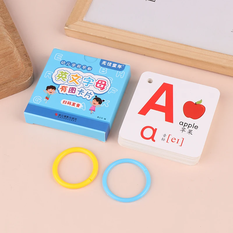 English Alphabet Spelling Educational Toys Waterproof Children's Early Education Learning Cards