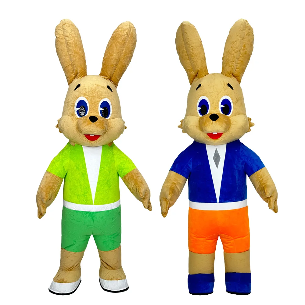 

Easter Mr. Rabbit Inflatable Costume Mascot Adult Character Cosplay Animal Birthday Halloween Party Event Plush Set