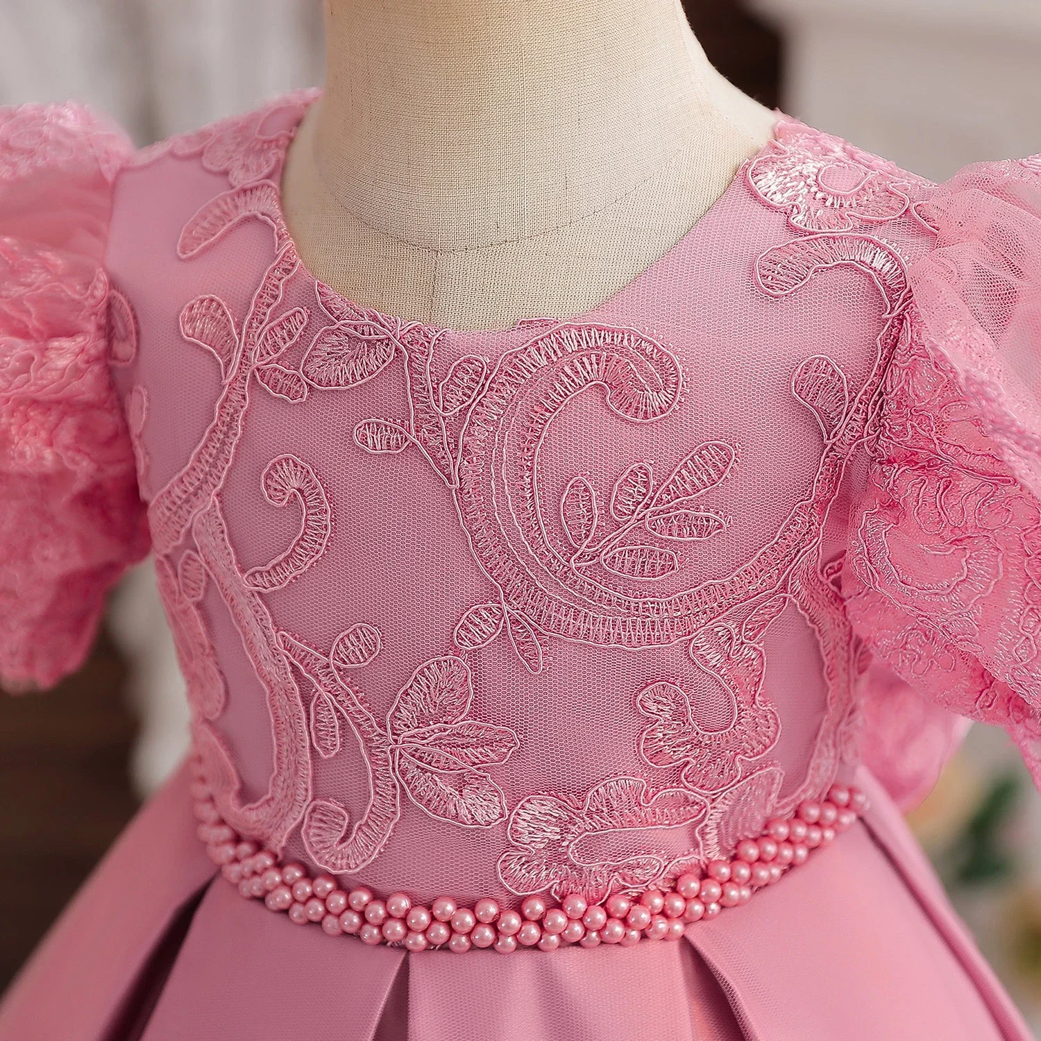 Baby Girls Princess Dress Baby Baptism Dress Toddler Birthday Costume Children Evening Party Gown 2024 New Girl Pink Dress 1-5Y