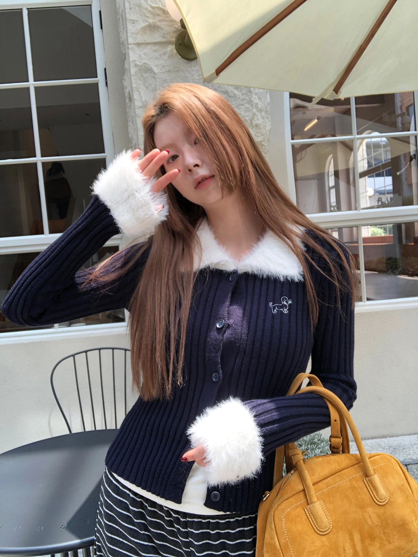 

Loose Knitted Open Cardigan Women's Autumn Winter Faion Casual Sle Long Sve round Ne Polyester Modal Blend Outerwear