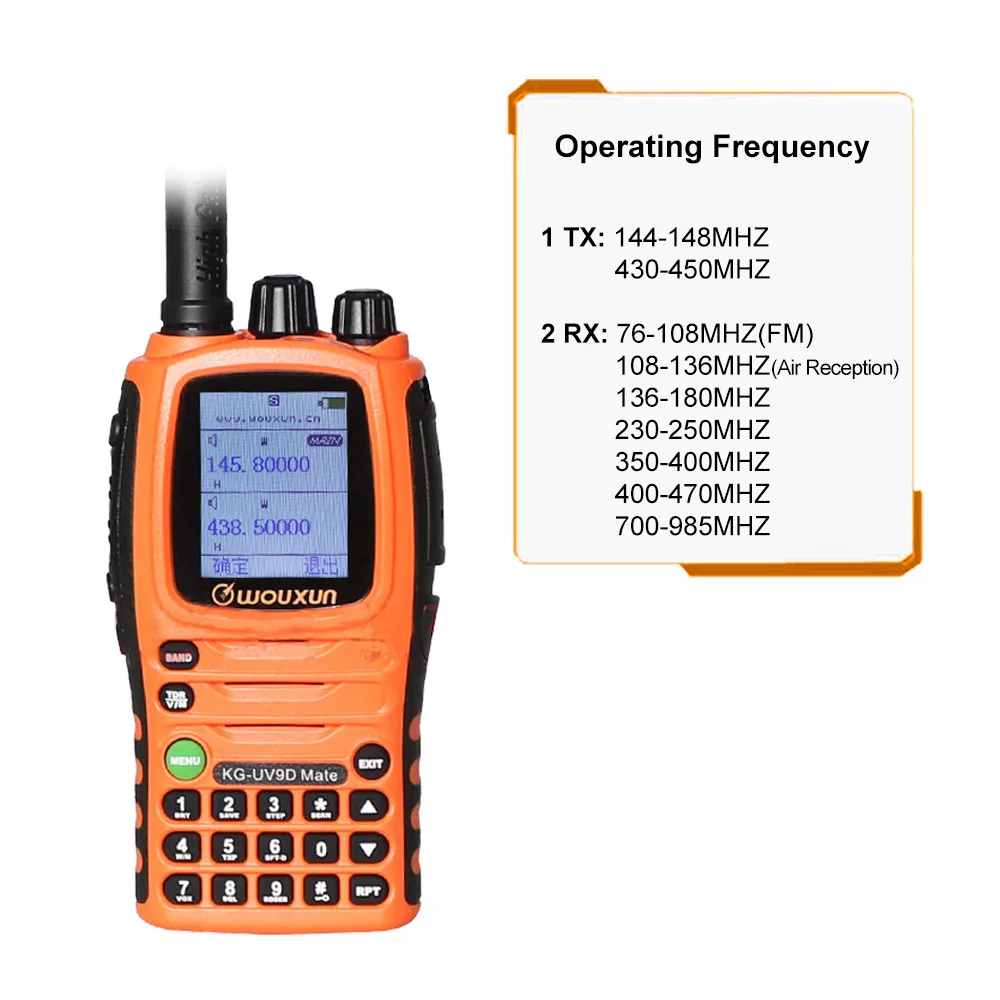 Wouxun Kg-uv9d Mate 7 Band Air Band 10w Powerfrul 3200mah Cross Band Repeater Amateur Radio Walkie Talkie Upgrade Kg-uv9d Plus