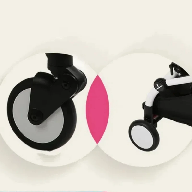 

Baby Stroller Accessories Rubber Front and Rear Wheels Baby Stroller Wheels Silent Axis Baby Stroller Front and Rear Wheels