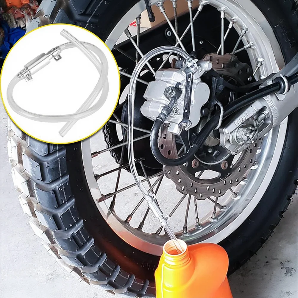 1Set One-way Valve Sucker Pipe Bleeder For Motorcycle Brake Bleeding Oil Change Pump Tools Hose Leak-Proof Exhaust Tube Kit