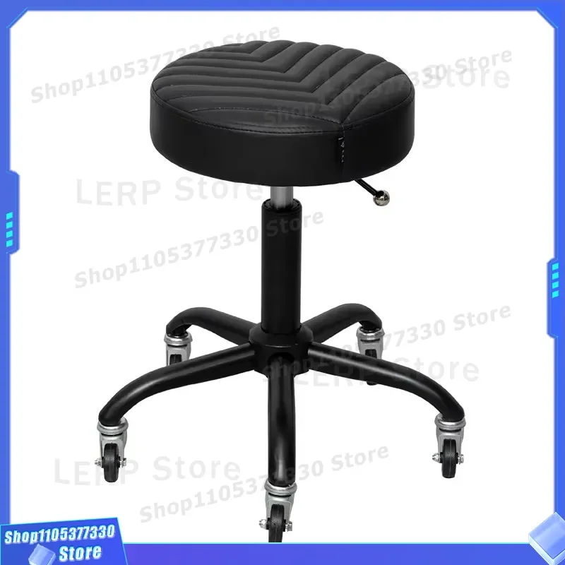 Modern Hydraulic Tattoo Salon Stool Adjustable Rolling Massage Chair Metal Bar Seat for Home Office Design Professional