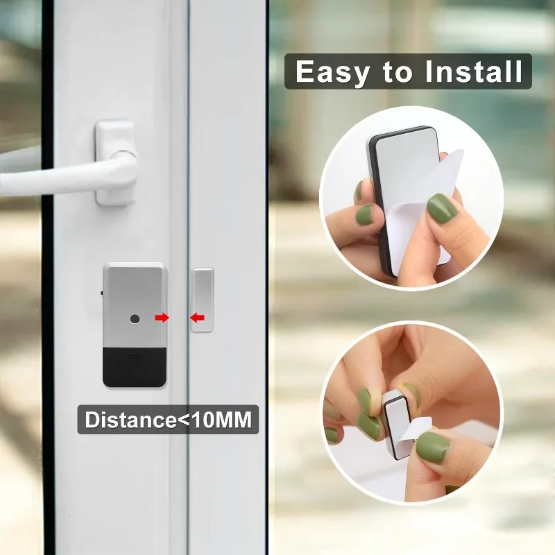문짝 센서 무선 창문 감지기, 가정 보안 경보 시스템용 도난 침입 센서, 433MHz