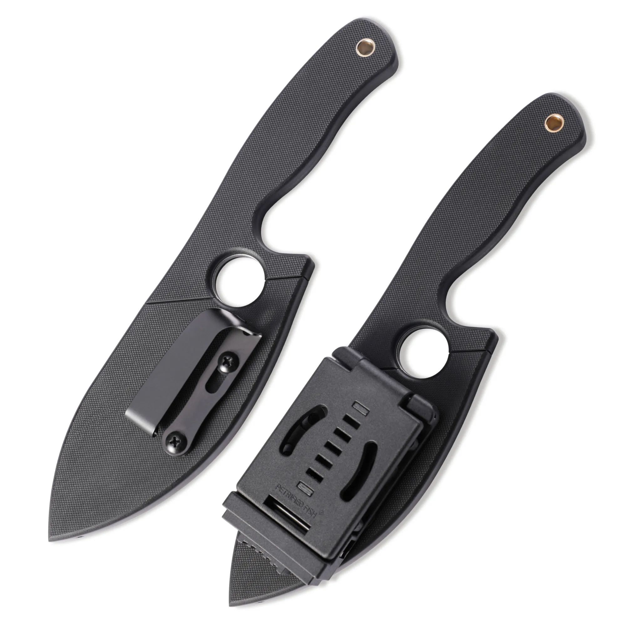 Petrified Fish PFH01 Steel Knife Blade G10 Handle Multifunctional Fixed Knife with Sheath Survival Cutter Hunting  EDC Hand Tool