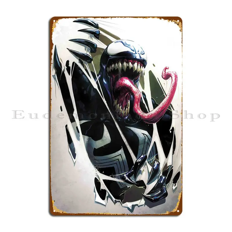 Symbiote Metal Plaque Plates Club Printing Wall Cave Wall Decor Tin Sign Poster