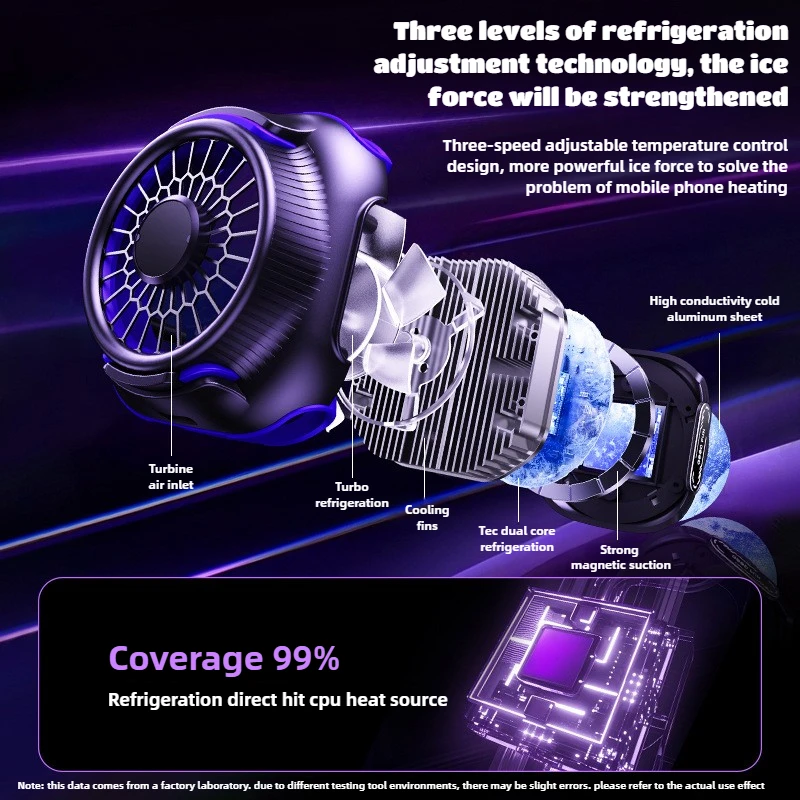 N26 جديد الهاتف المحمول المغناطيسي أشباه الموصلات مروحة التبريد المبرد الجليد الثلاجة الخلفي كليب PUBG لعبة برودة آيفون أندرويد