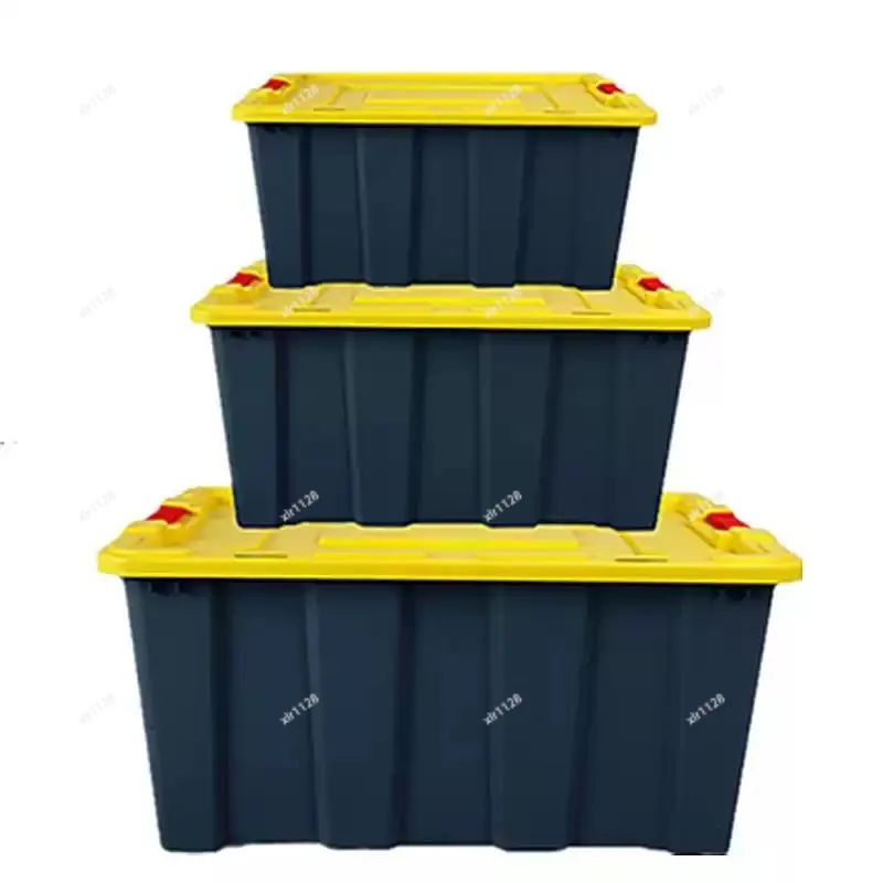 100L Large Capacity Heavy Duty Stackable Plastic Storage Container Car Luggage Storage Box