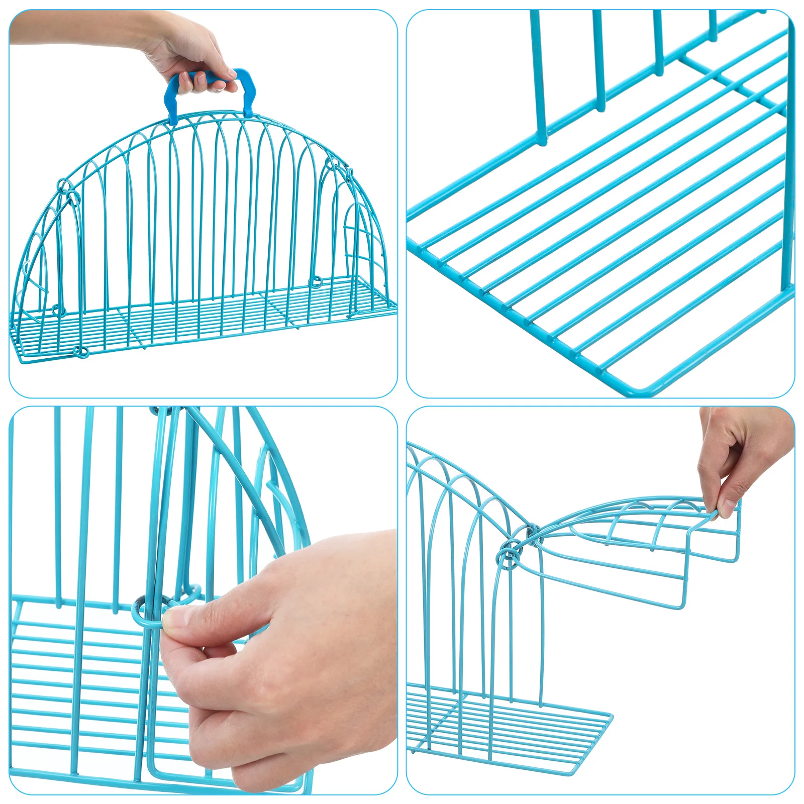 

Cat Cage Washing Cats Cate for Bath Shower Kitten Cages Grooming Bathing Blue Travel