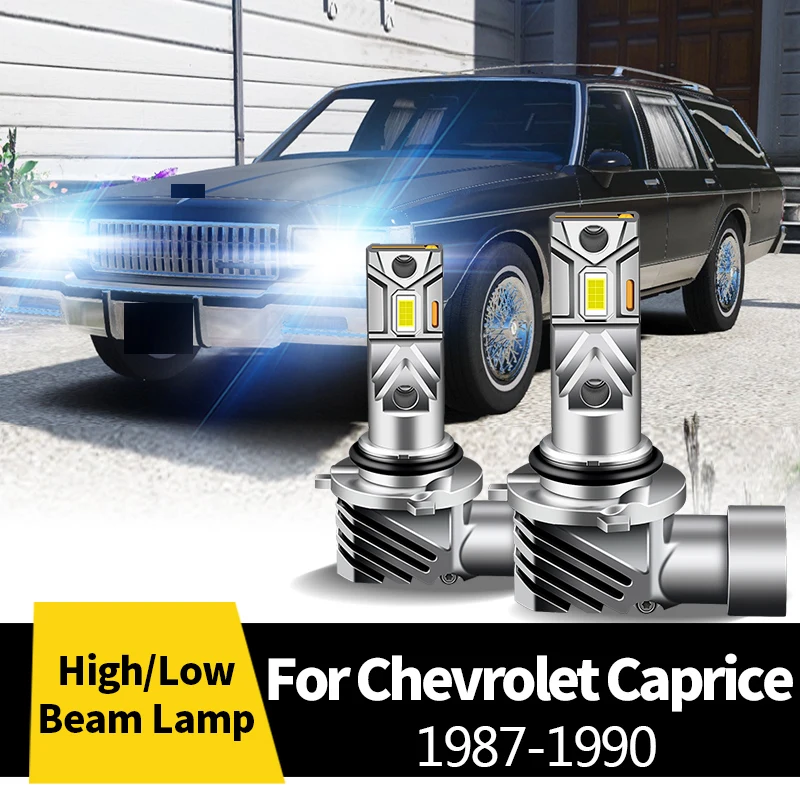 

2Pcs Car CANbus LED Headlight High / Low Beam Lamp BulbS Halogen Replacement Light 12V For Chevrolet Caprice 1987-1990