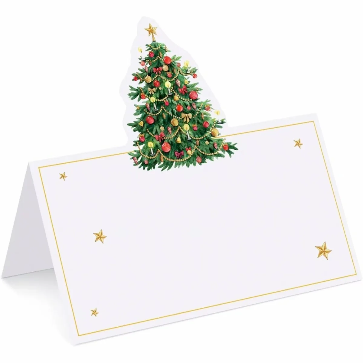 20/50/100 قطعة شجرة عيد الميلاد نمط اسم مكان بطاقة عيد ميلاد حفلة عيد الميلاد تسجيل في زميل العشاء الجلوس رقم الجدول بطاقة #1