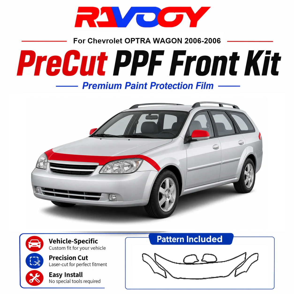 

8.5mil TPU Precut PPF Kit For 2025-2026 Acura ADX - Hood, Partial Fenders & Full Mirror Set - Self-Healing Gloss Clear Bra Film