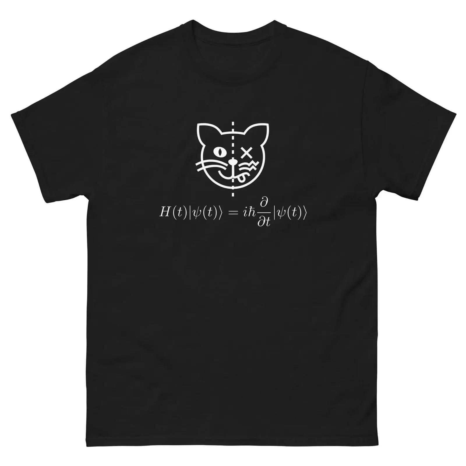 Camiseta Schrodinger amp 39 s Cat Science Quantum Mechanics Math Equation para profesores, vintage, lavada, suave, versátil