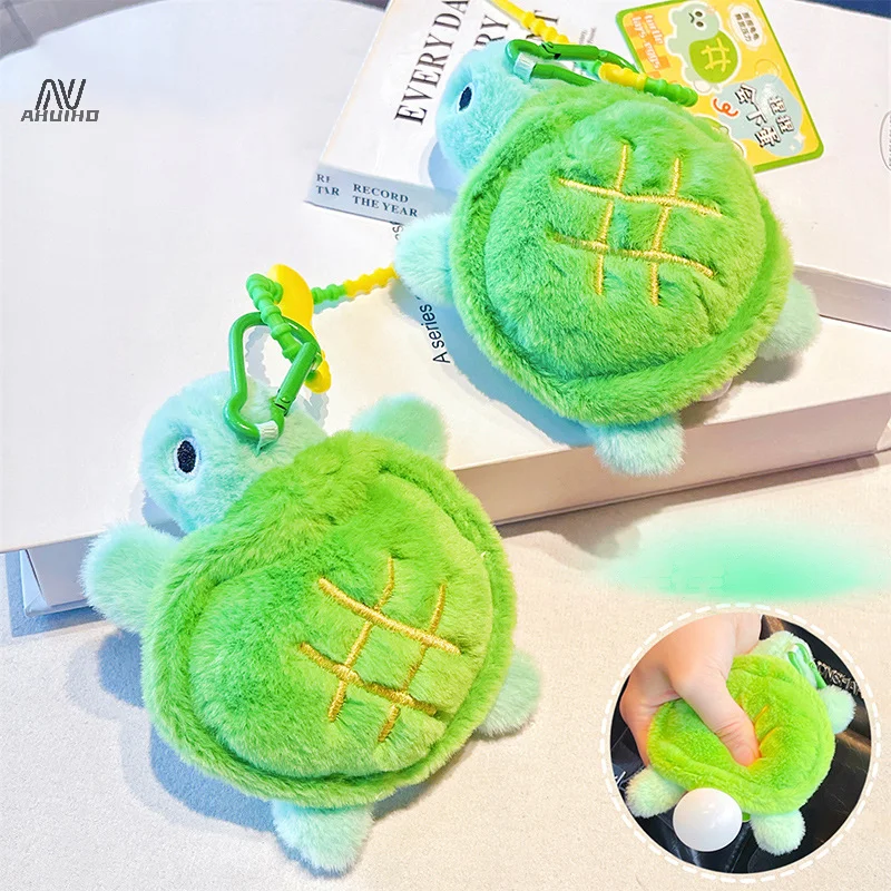 Lay Egg Turtle Plush Keychain Cute Bag Pendant Creative Fluffty Animals Bag Pendant Soft Stuffed Doll Keychain Birthday Gift