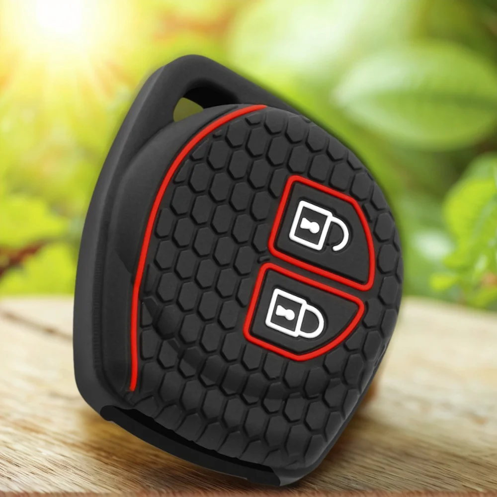 Couvercle de clé de voiture en Silicone, pour Suzuki SX4 Swift Liana Vitara Jimny Alto Ignis estime 2 boutons, coque de télécommande automatique, accessoires de protection