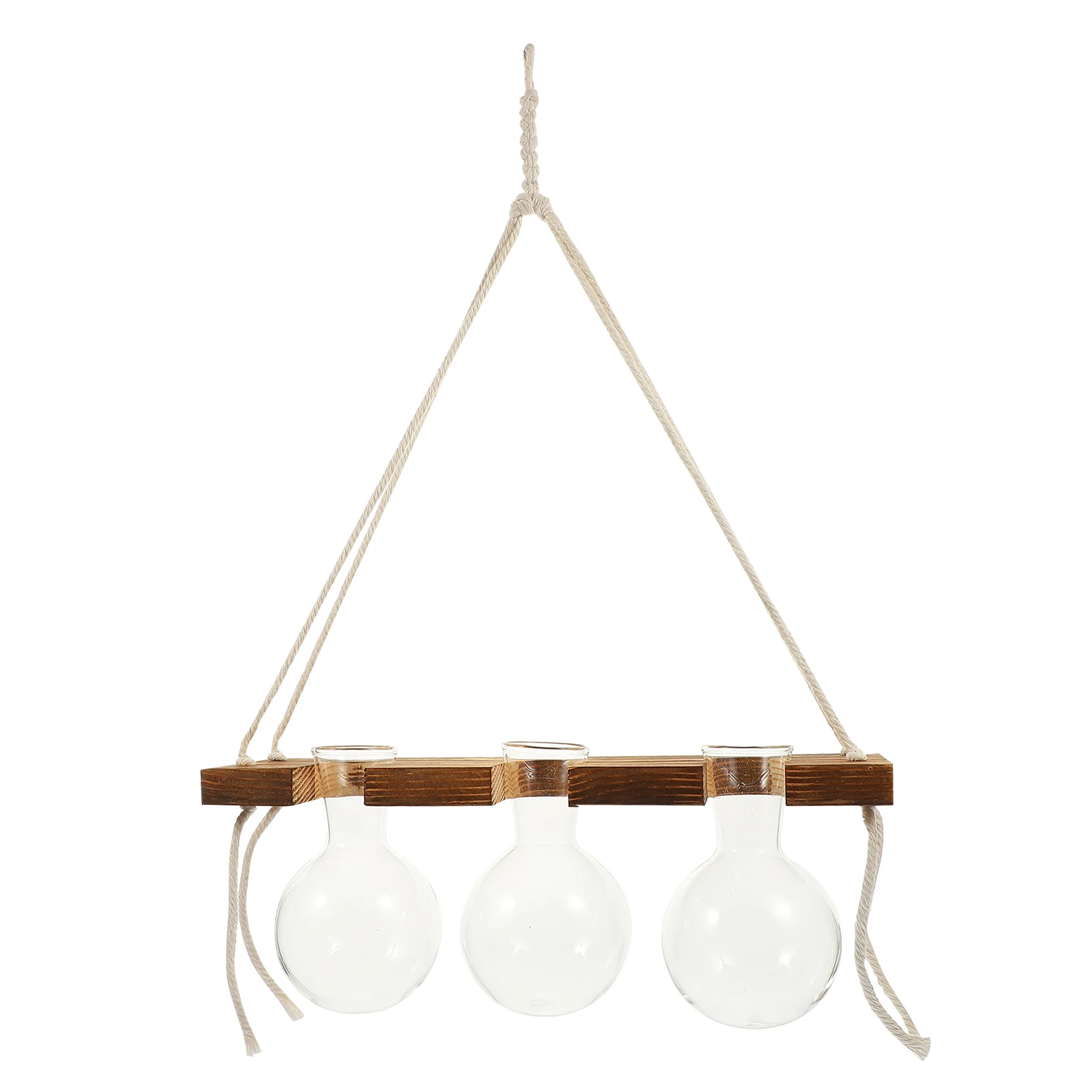 

Hydroponic Vase Hanging Hanging Hydroponic Vase Planter Glass Container Flowerpot Home Decor Plant Bottle Wooden Garden Wedding