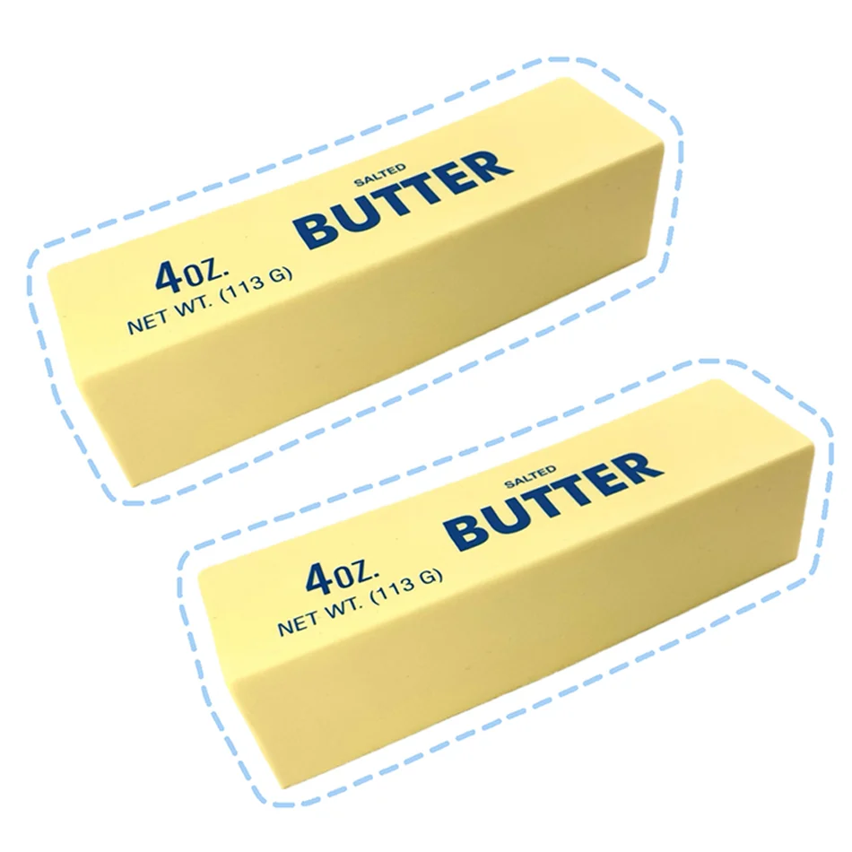 Soft Butter Sticks Soft And Yellow 4 Ounces 1 Piece Of Cream-Flavored Model For Play And Sensory Entertainment Perfect Model