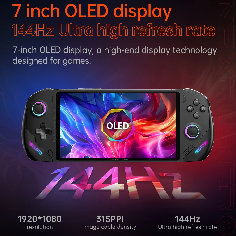 OneXPlayer OneXFly F1 Pro AMD AI 9 HX 370 OLED 144 Hz scherm Gaming Handheld Console 3A Gamepad 7 "PC Game Computer Laptop