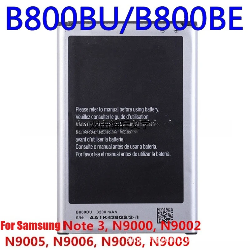 

B800BU B800BE High Capacity Battery 3200mah For Samsung Galaxy Note 3 Note3 Phone Replacement Bateria N9000