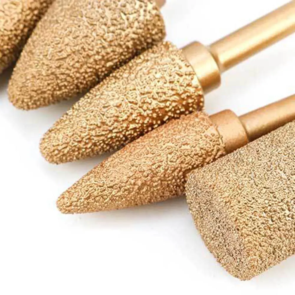 Utensili abrasivi a forma di sfera a grana ovale Punta abrasiva a forma di palla a grana Testa di molatura Testa di molatura cilindrica con rivestimento diamantato