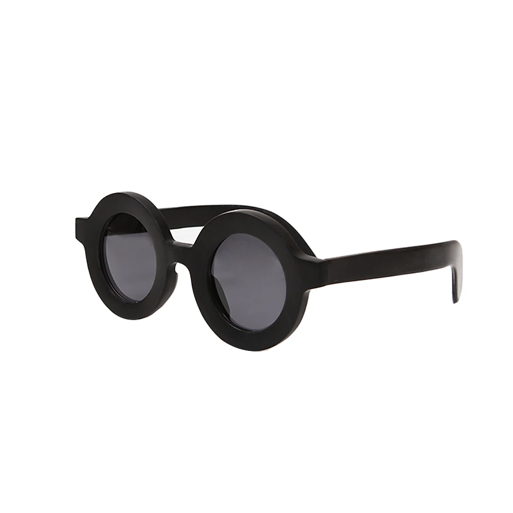 Classic round frame matte black buffalo horn glasses handmade custom sunglasses for large faces