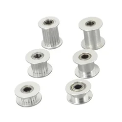 GKTOOLS GT2 2GT 20 Teeth 6mm Belt Synchronous Timing Wheel Idler Pulley Bore 5mm with Bearing for 3D Printer Accessories