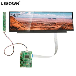 LESOWN 14.1 inch Stretched Bar Display Type C Touchscreen IPS 1920x550 Long Strip Wide Screen Display LCD Module for Laptop PC